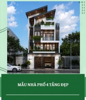 Mẫu nhà phố 4 tầng đẹp: 35+ Thiết kế hiện đại,  xu hướng mới nhất 2026