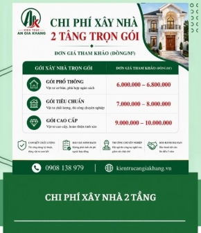 Chi phí xây nhà 2 tầng mới nhất 2026: Cách tính và kinh nghiệm tiết kiệm