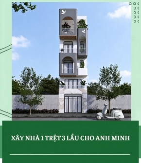 Xây nhà 1 trệt 3 lầu tại Hóc Môn – Dự án thực tế anh Minh