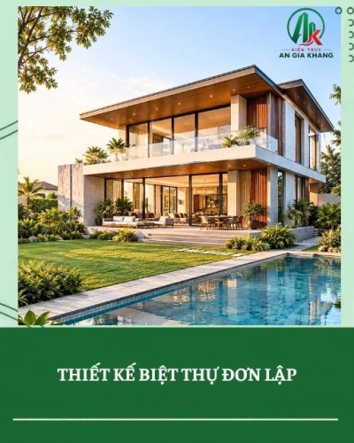 Thiết kế biệt thự đơn lập nâng tầm giá trị sống