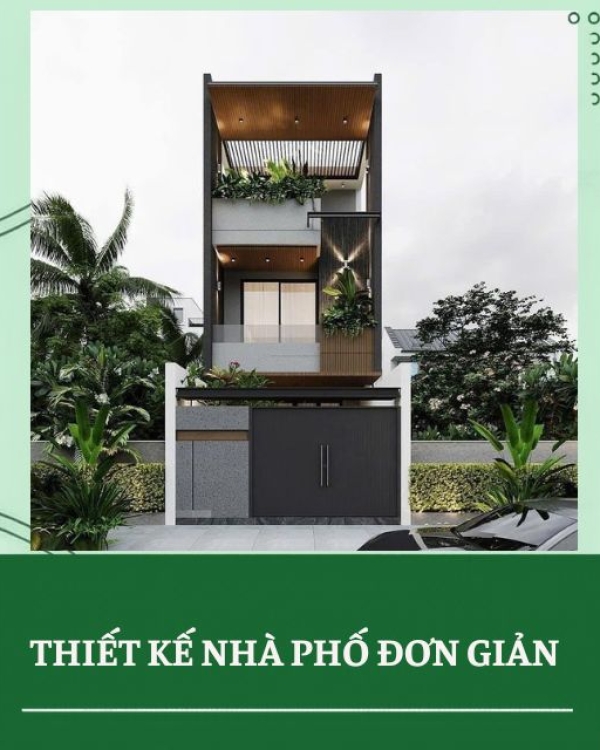 Thiết kế nhà phố đơn giản đẹp, hiện đại và tối ưu công năng