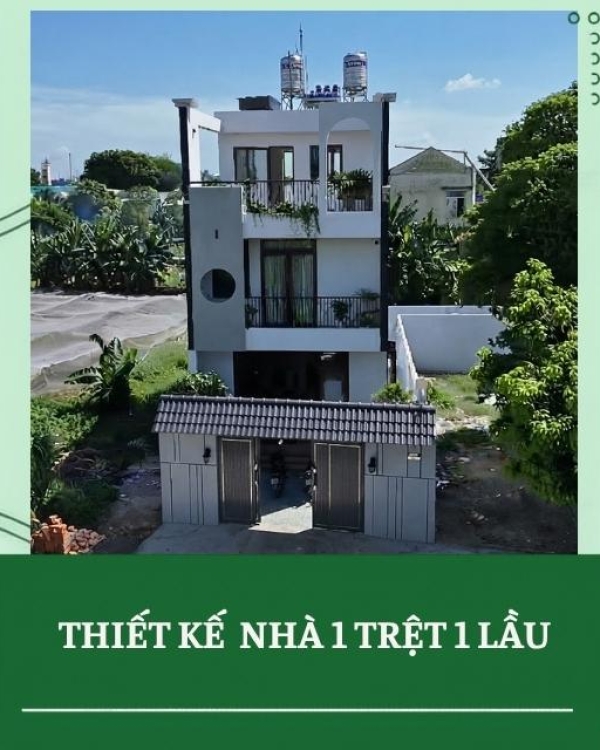 50+ Mẫu thiết kế nhà 1 trệt 1 lầu đẹp, hiện đại