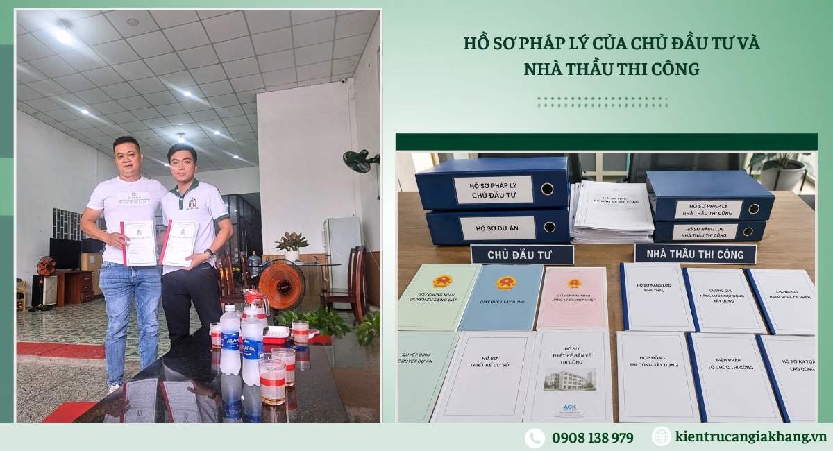 Hồ sơ pháp lý của chủ đầu tư và nhà thầu thi công