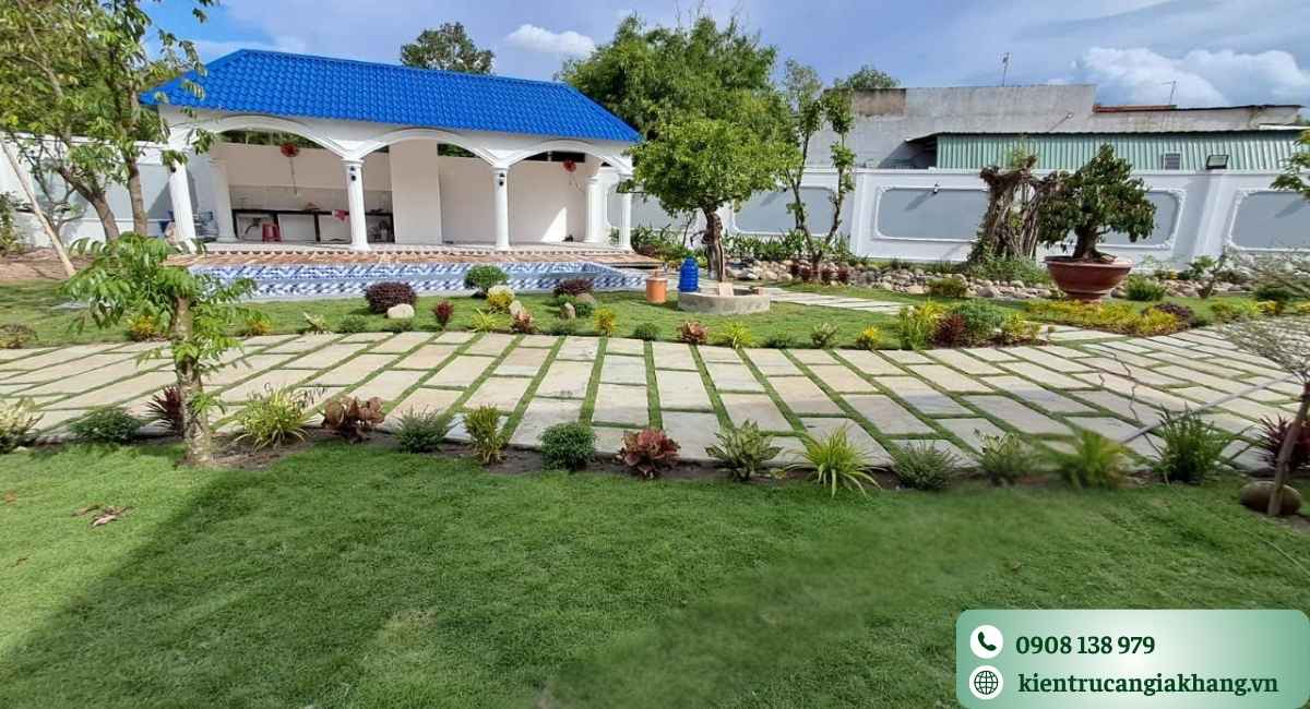 Cảnh quan cây xanh trong thiết kế nhà vườn hiện đại