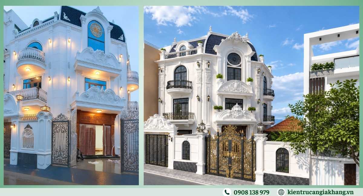 Mẫu biệt thự đẹp phong cách cổ điển Châu Âu