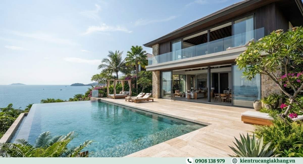 Mẫu biệt thự đẹp nghỉ dưỡng ven biển, ven hồ