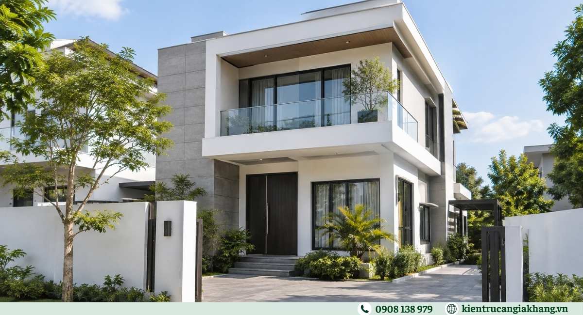 Mẫu biệt thự đẹp phong cách tối giản