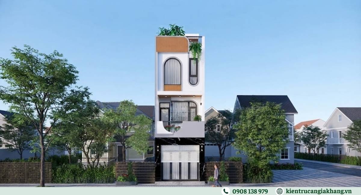 Mặt bằng nhà mặt tiền 4m 3 phòng ngủ