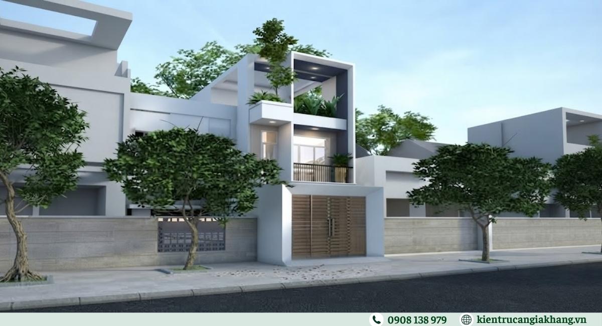 Mẫu nhà mặt tiền 4x18m