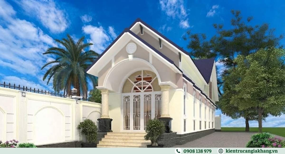 Mẫu nhà phố mặt tiền 4m mái bằng