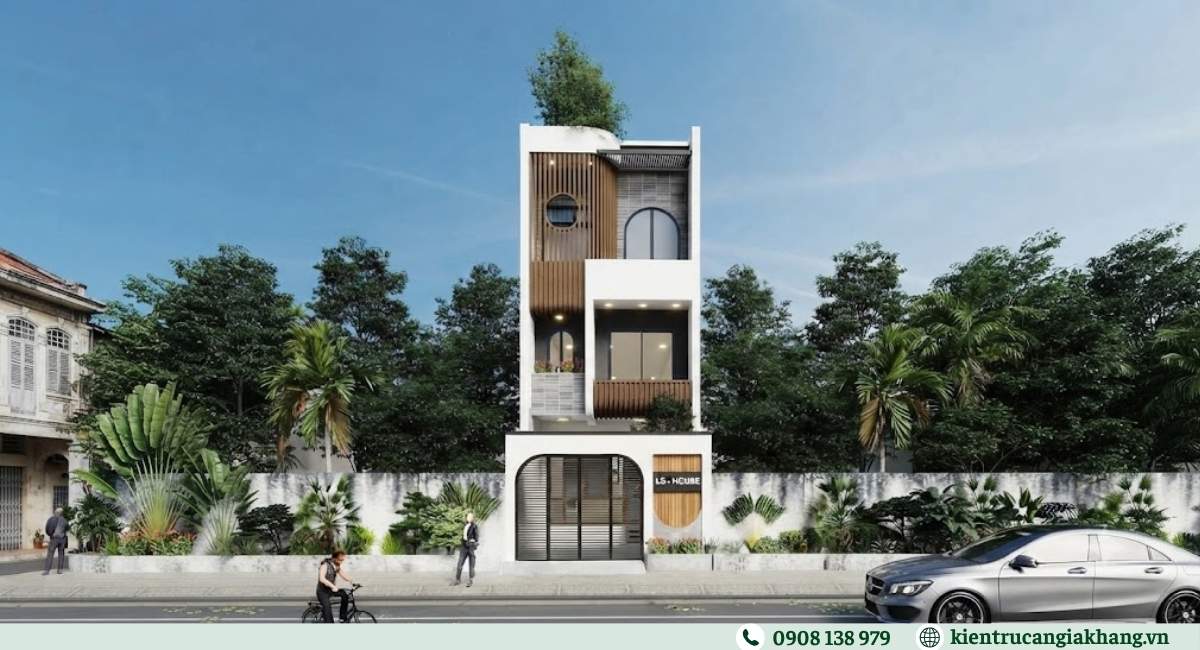 Mẫu nhà phố mặt tiền 4m phong cách tối giản (minimalism)