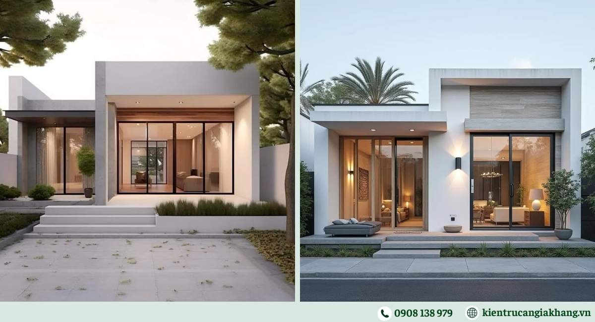 Mẫu nhà đẹp 1 tầng 4 phòng ngủ