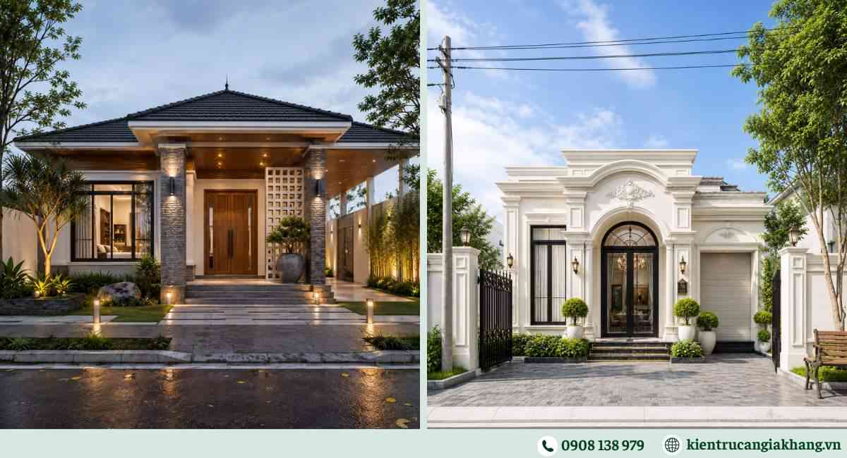 Mẫu nhà phố 1 tầng hoàn thiện cao cấp