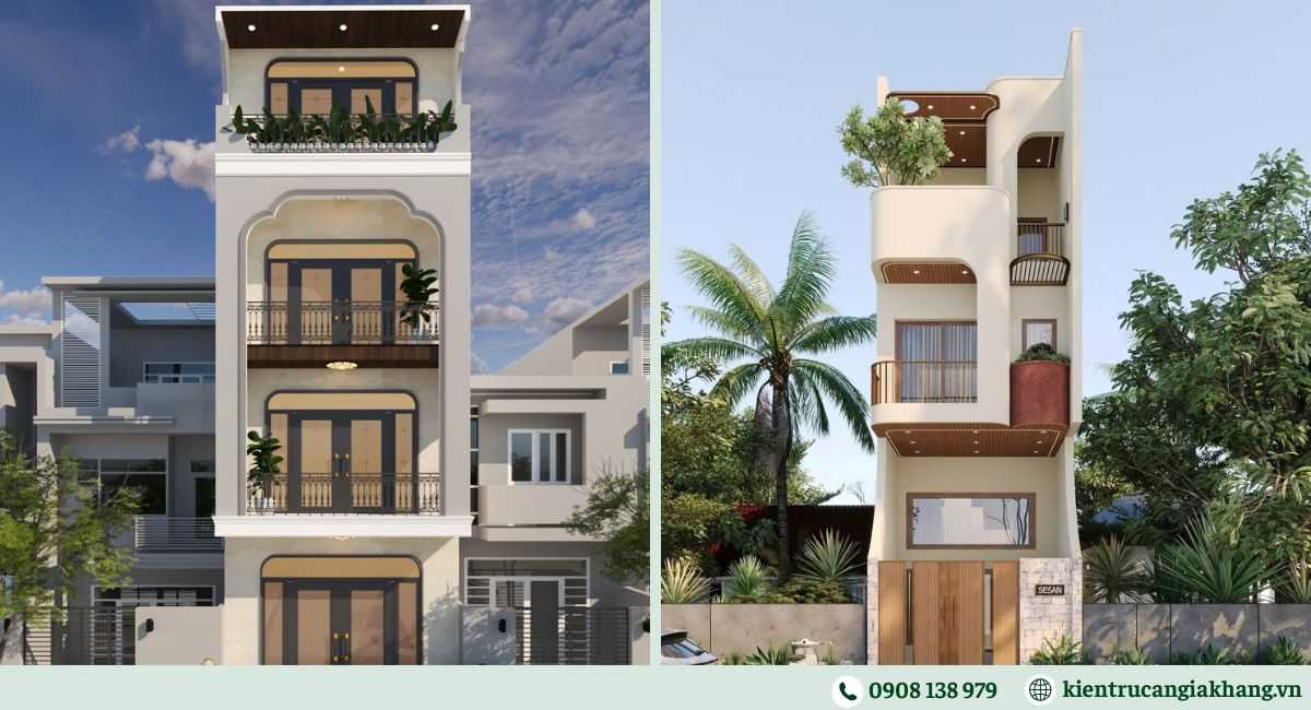 Mẫu nhà phố 3 tầng mặt tiền 4m