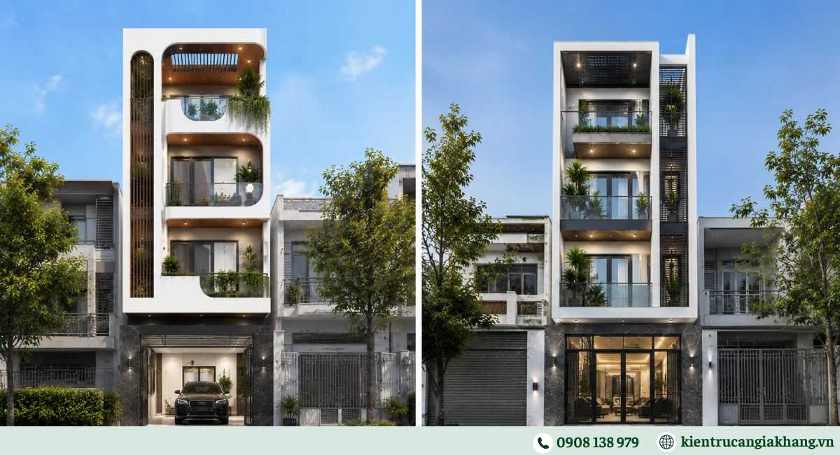 Mẫu nhà phố 4 tầng đẹp hiện đại 