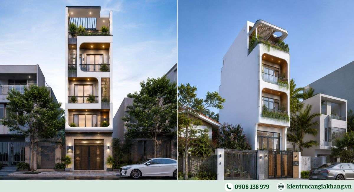 Nhà phố 4 tầng 4x20m