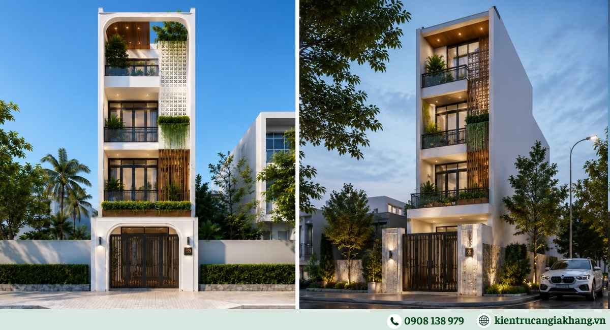 Nhà phố 4 tầng 5x20m