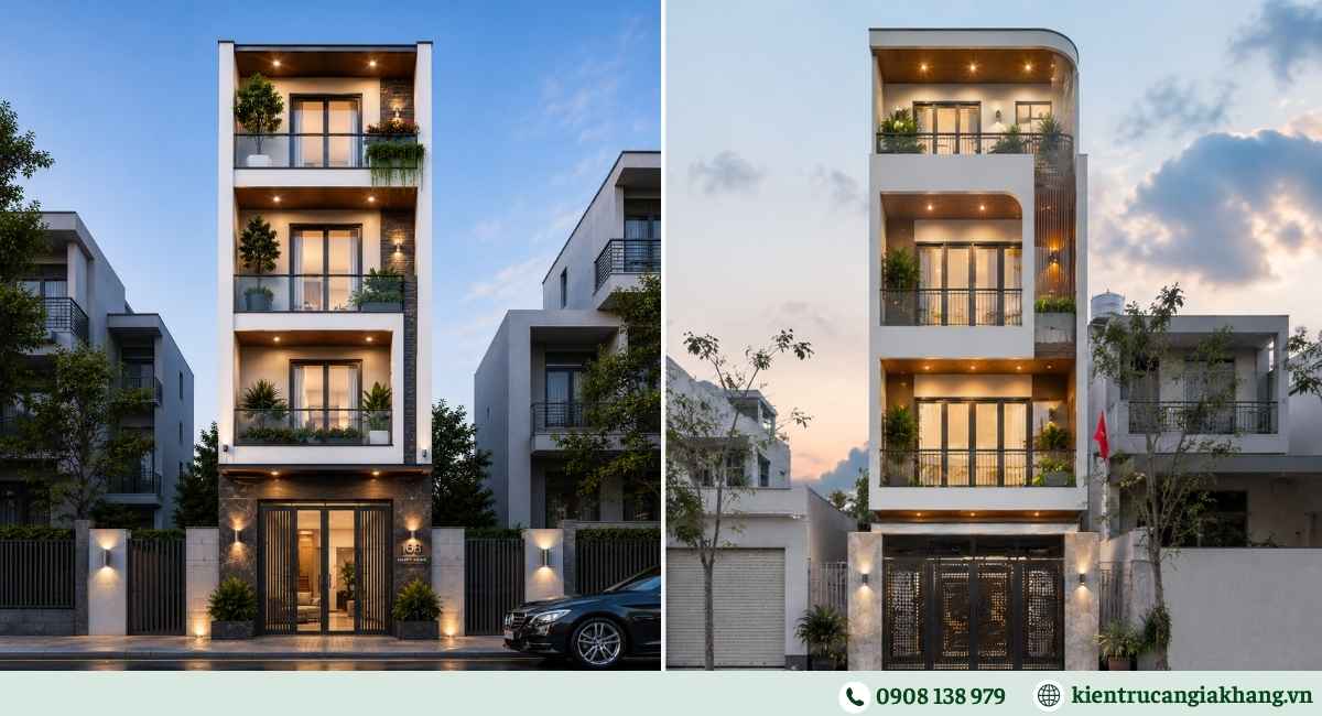 Nhà phố 4 tầng mặt tiền 5m được ưa chuộng