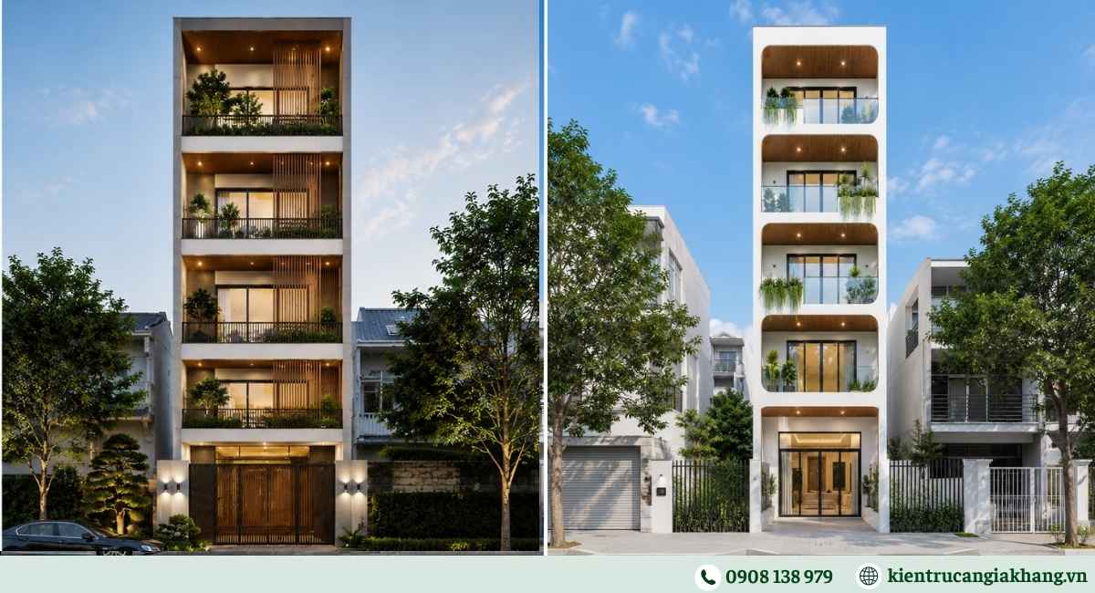 Mẫu nhà phố 5 tầng 5x20m