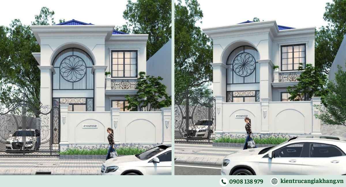 Mẫu nhà phố 2 tầng