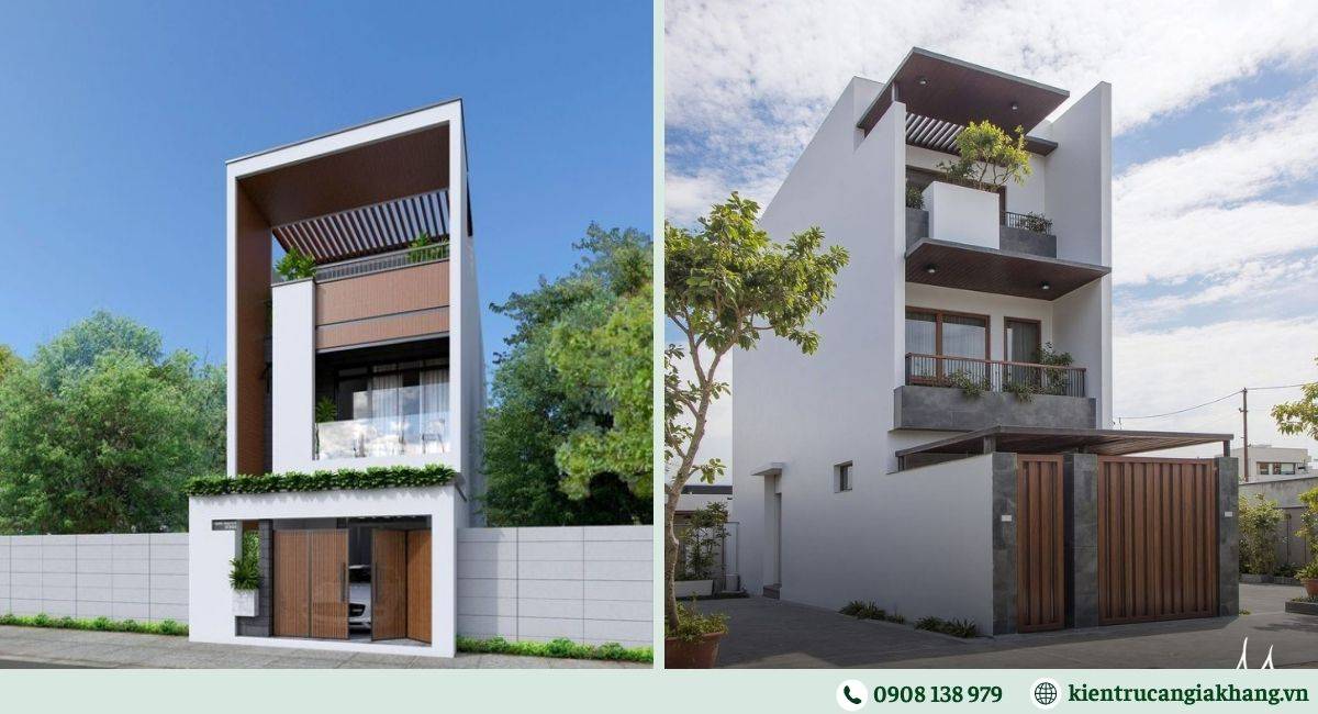 Mẫu nhà phố mặt tiền 4m
