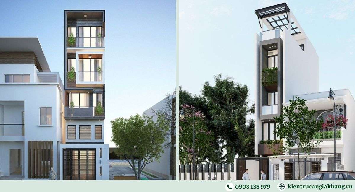 Mẫu nhà phố mặt tiền hẹp