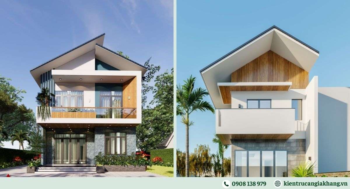 Nhà phố mái lệch