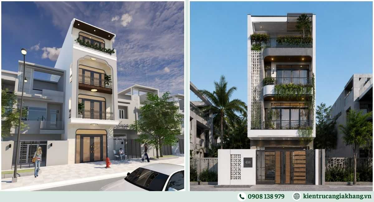 Mẫu nhà phố 4 tầng