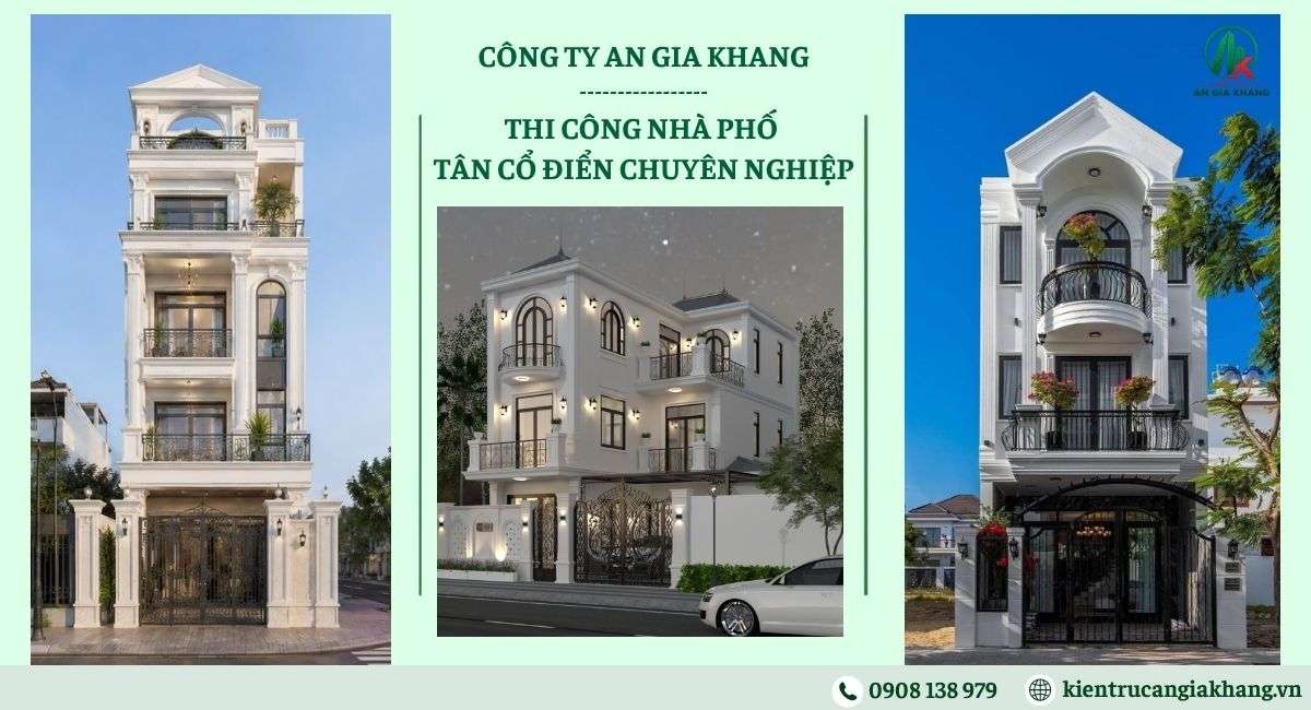 Thiết kế, thi công nhà phố với Kiến Trúc An Gia Khang