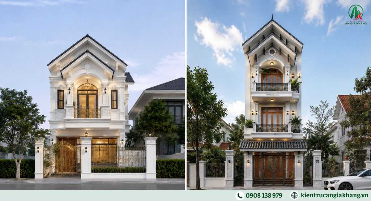 Nhà phố phong cách tân cổ điển mái Thái