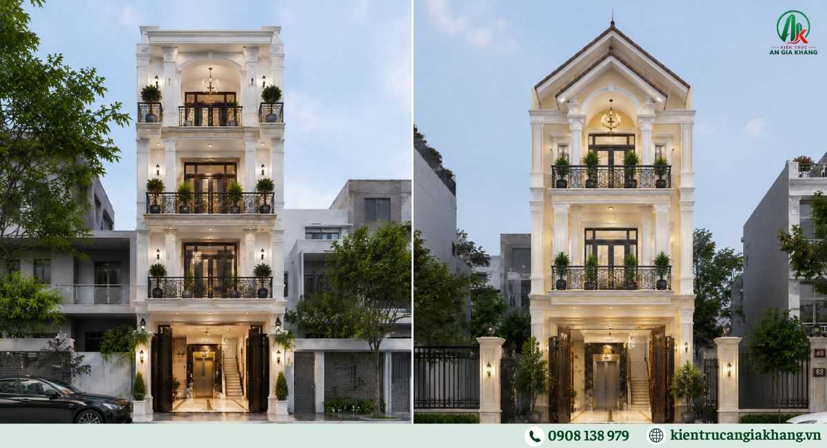 Nhà phố tân cổ điển có thang máy