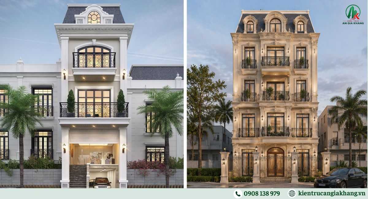 Nhà phố tân cổ điển mái Mansard