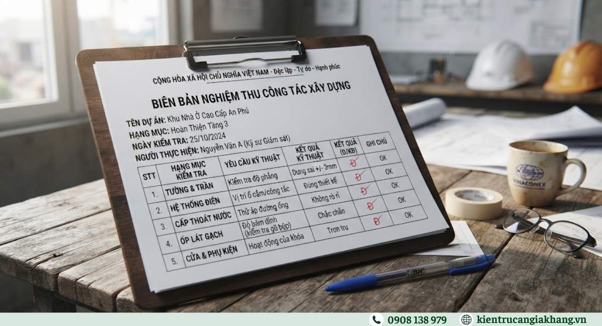Nghiệm thu công trình sửa nhà