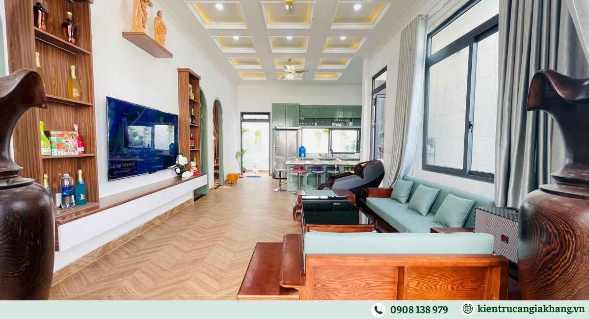 Thi công nội thất phòng khách nhà phố