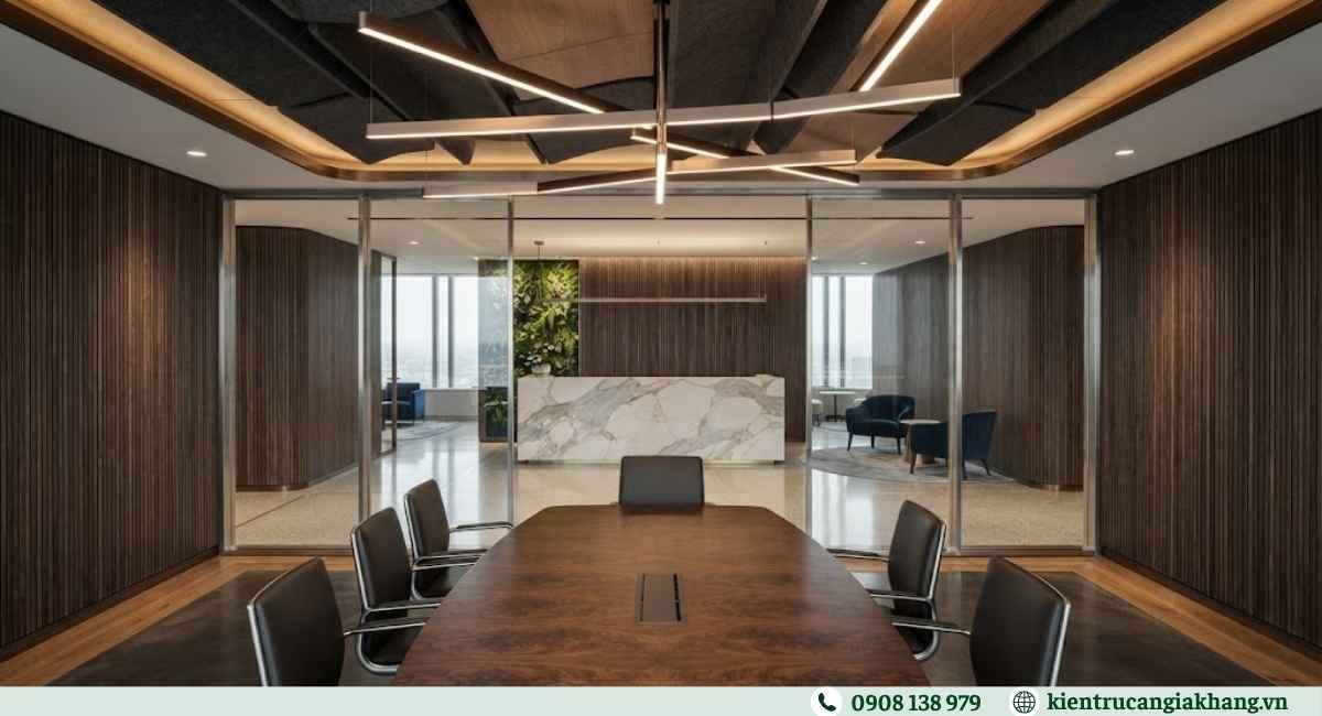 Phòng họp và khu vực lễ tân văn phòng