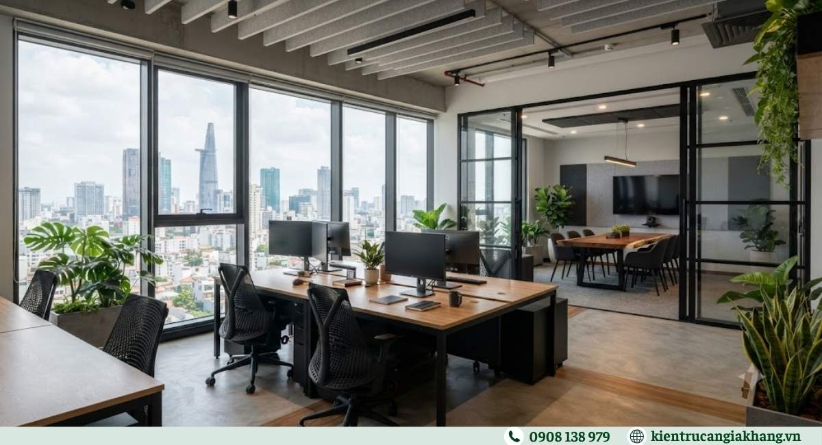 Thi công nội thất văn phòng hiện đại chuyên nghiệp