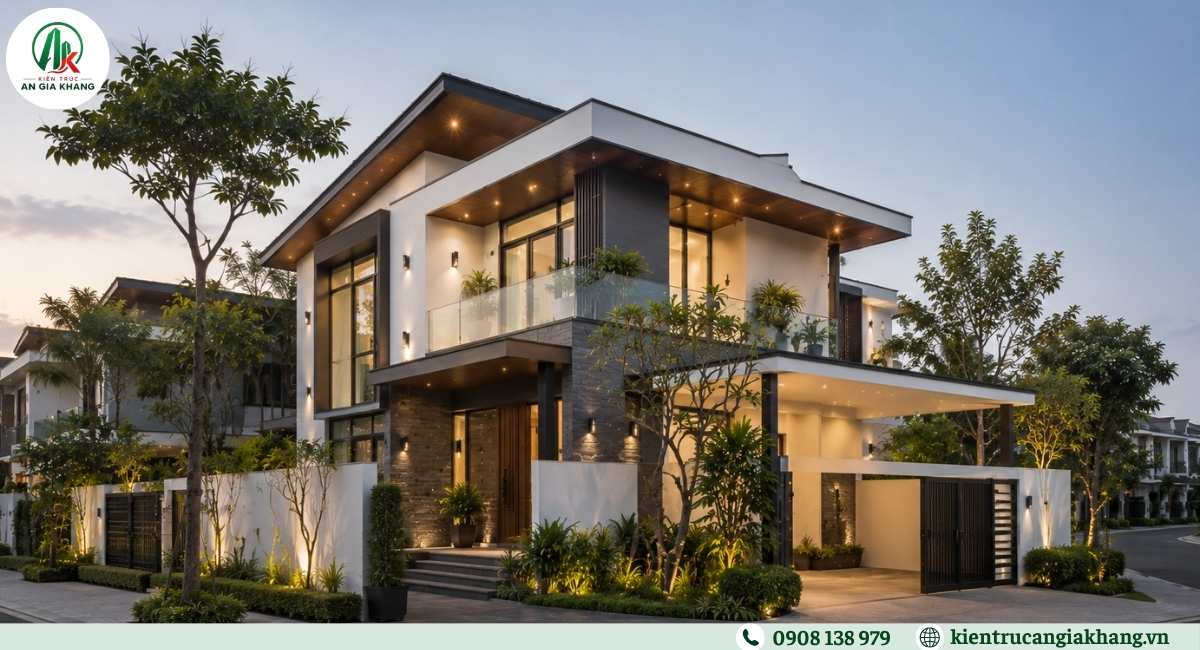 Mẫu biệt thự đơn lập đẹp hiện đại
