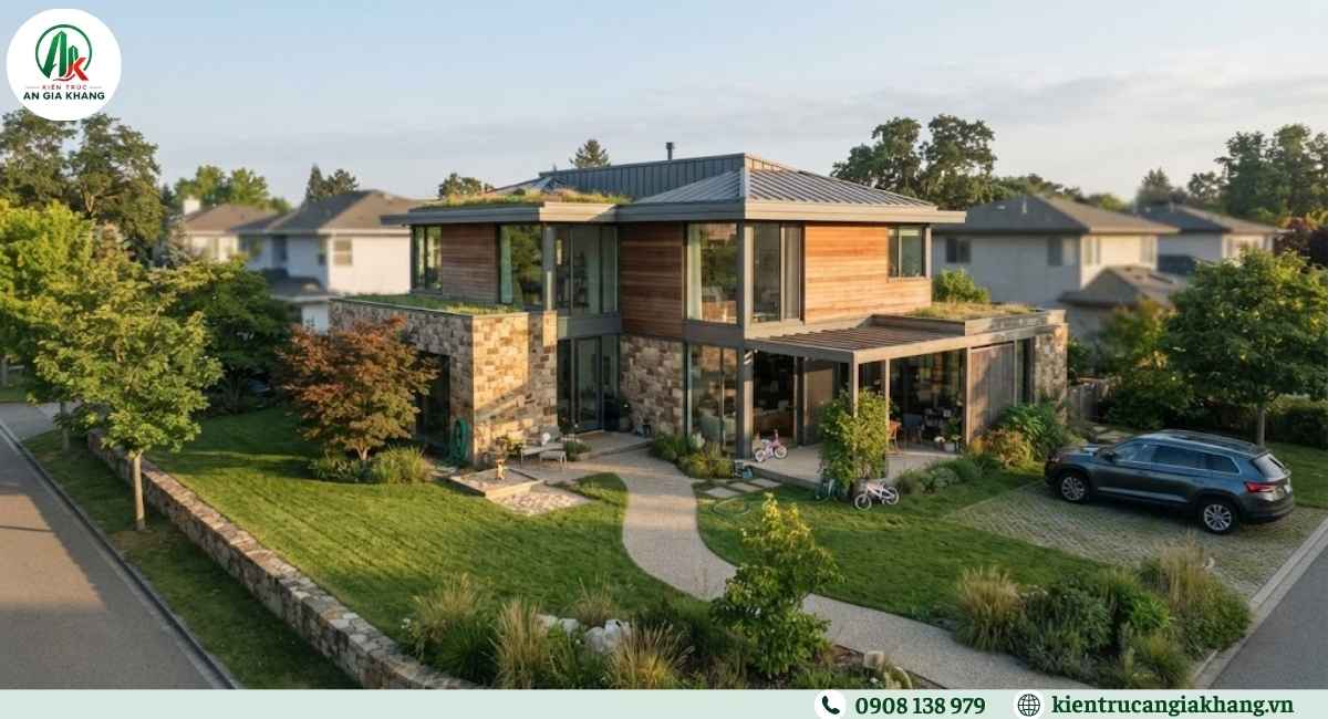 Thiết kế biệt thự đơn lập hiện đại