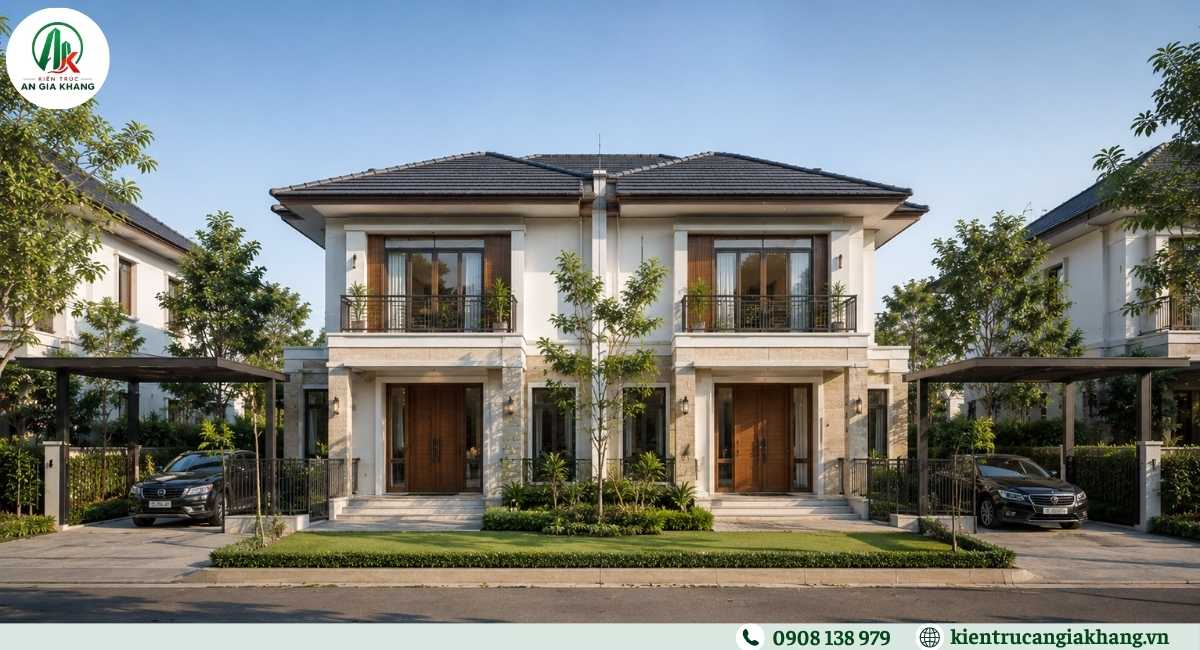 Không gian sống của biệt thự song lập