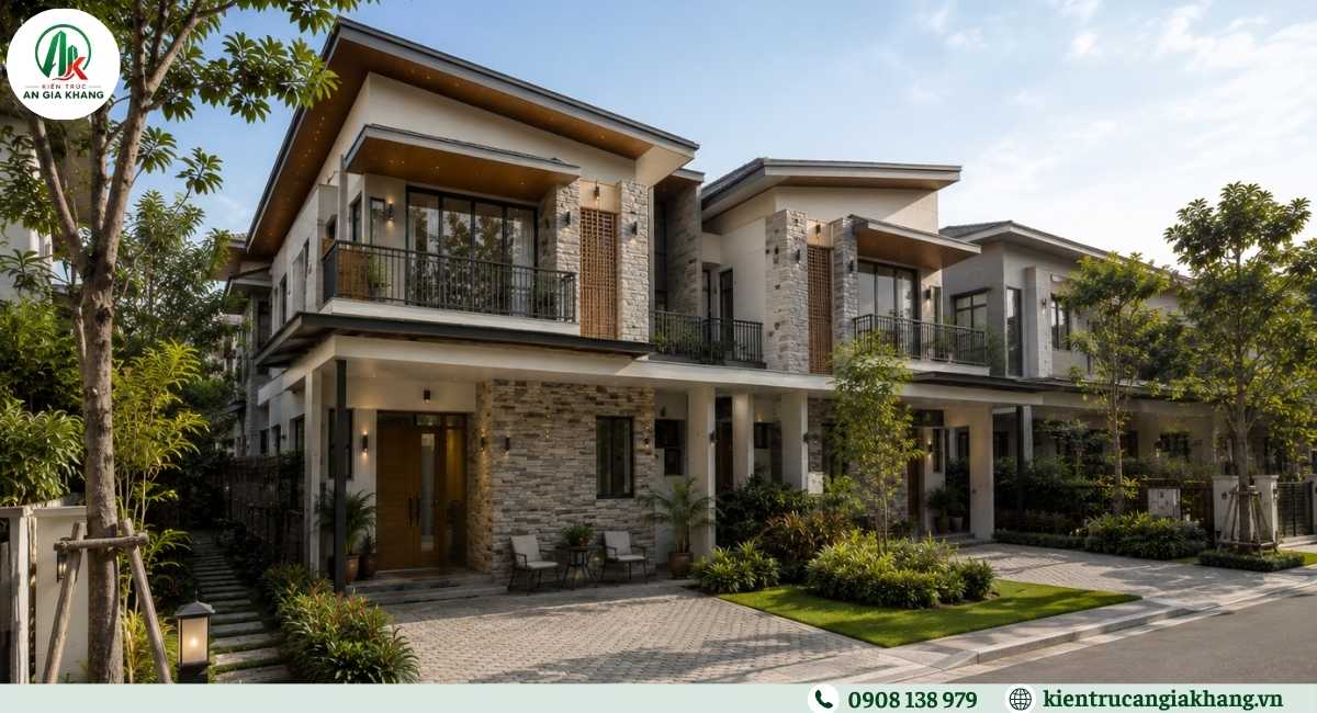 Không gian biệt thự song lập tiện nghi