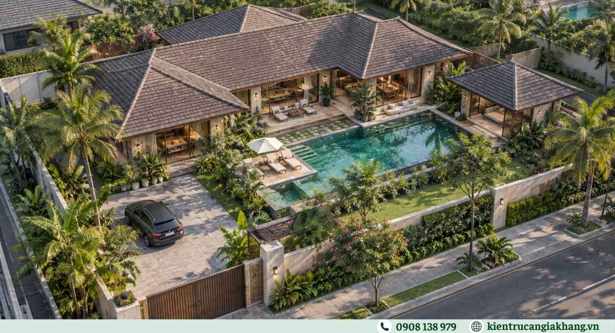 Biệt thự vườn phong cách nhiệt đới tropical