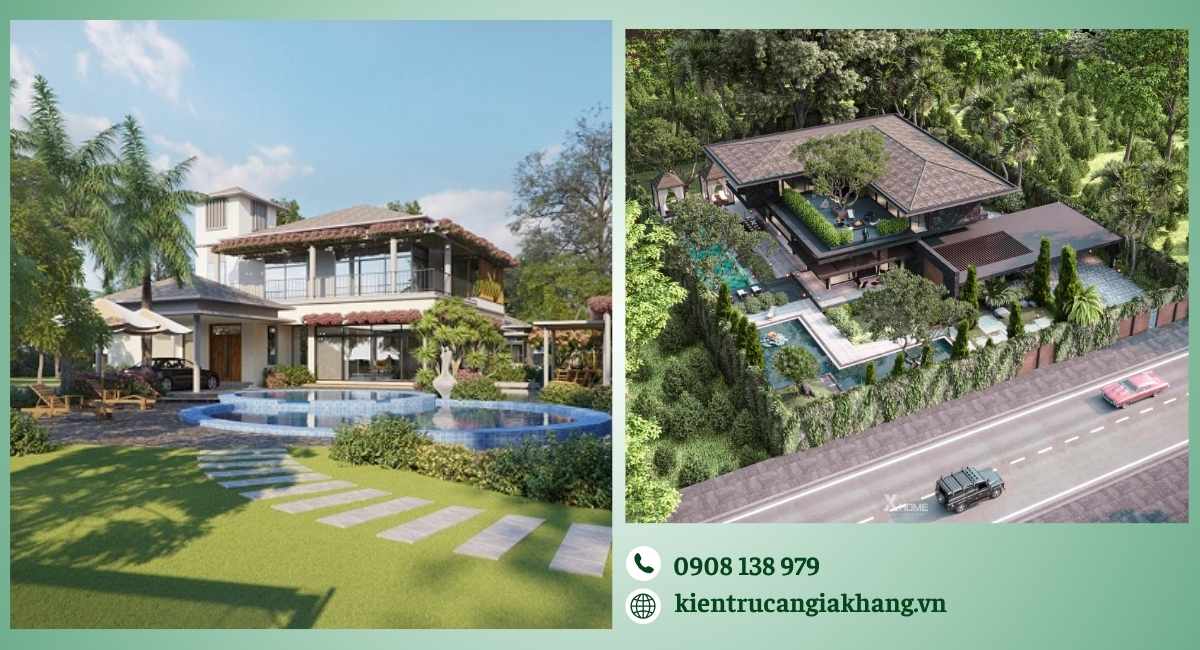 Mẫu biệt thự sân vườn nghỉ dưỡng gần gũi thiên nhiên