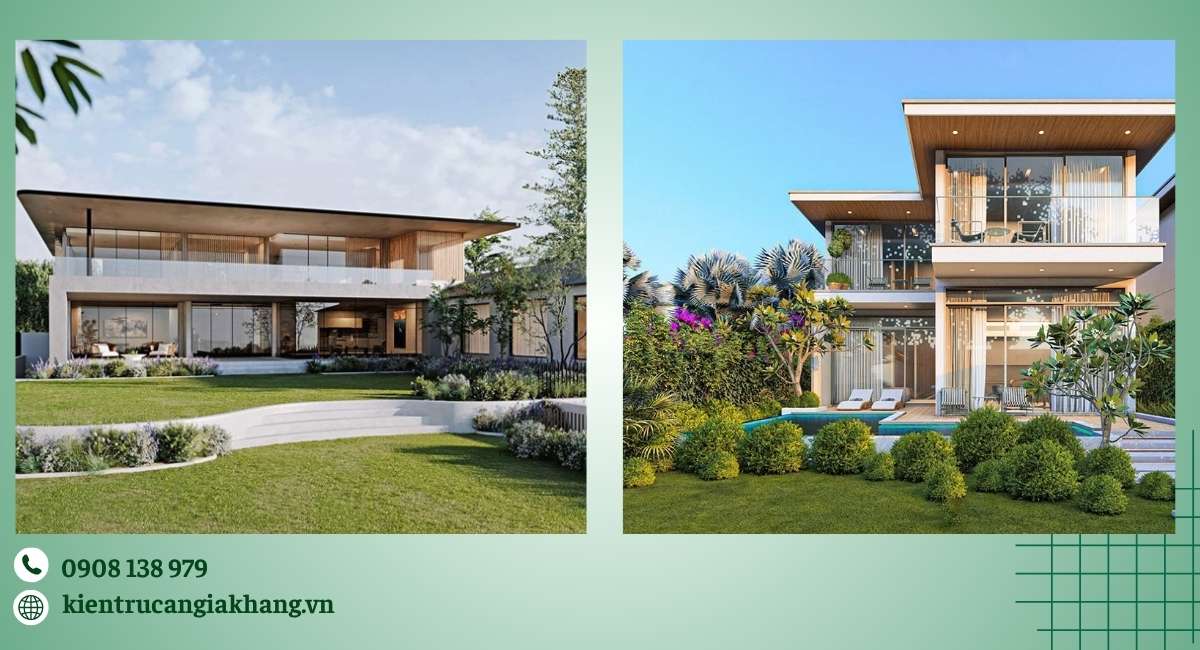 Thiết kế biệt thự sân vườn với không gian xanh thoáng mát