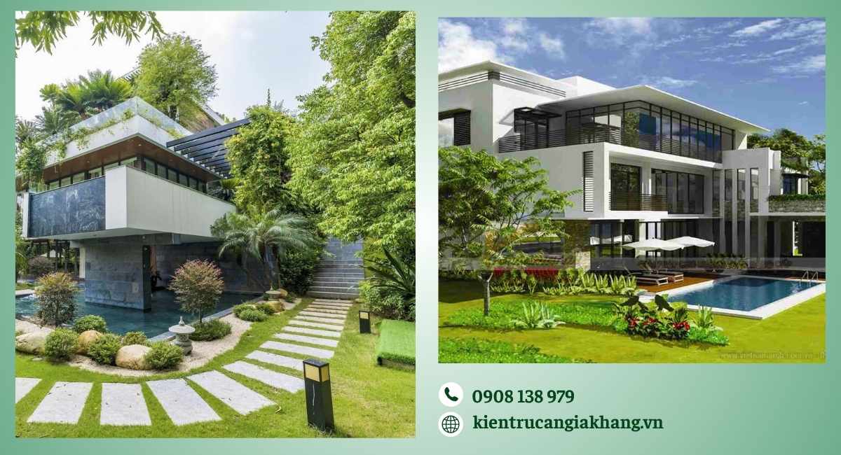Thiết kế biệt thự xanh sử dụng vật liệu thân thiện môi trường