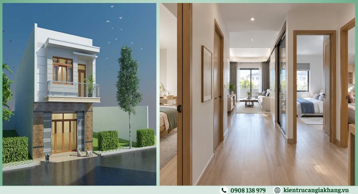 Mẫu nhà 1 trệt 1 lầu 3 phòng ngủ
