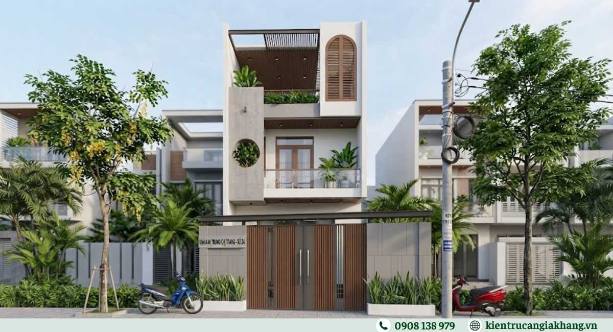 Nhà 1 trệt 1 lầu với tầng trệt và tầng lầu