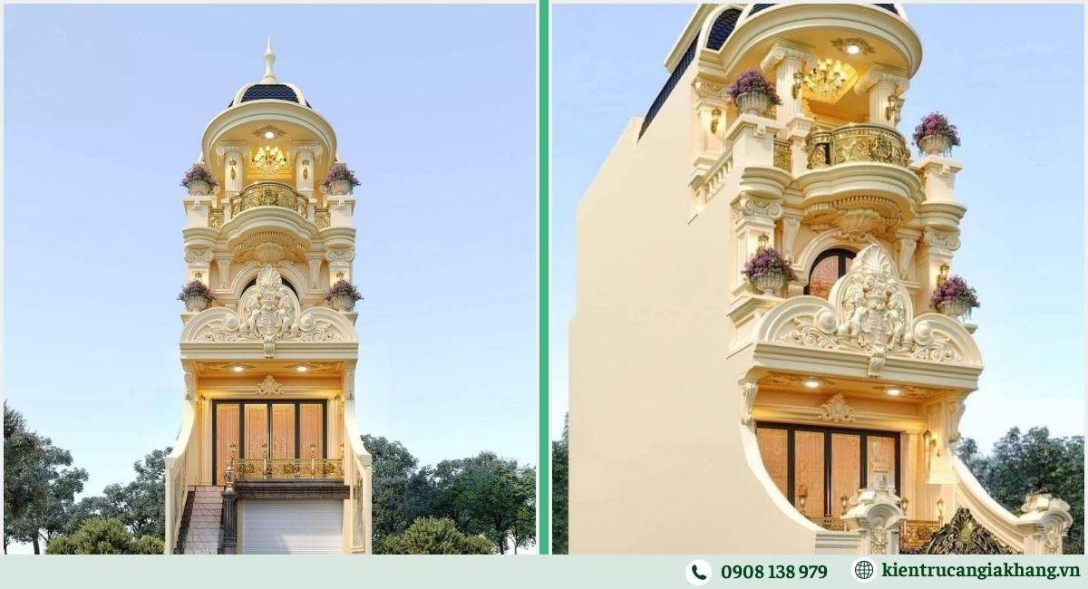 Nhà phố cổ điển 3 tầng