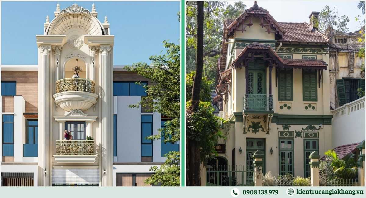 Nhà phố cổ điển kiểu Pháp