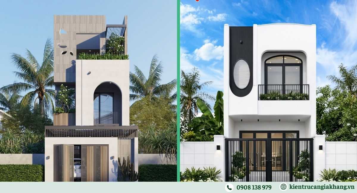 Mẫu nhà phố 2 tầng đơn giản