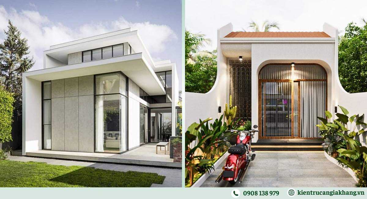 Mẫu nhà phố hiện đại 1 tầng